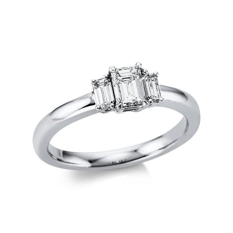 Mehrfachsteinbesatz Ring Weißgold 18kt 0,78ct