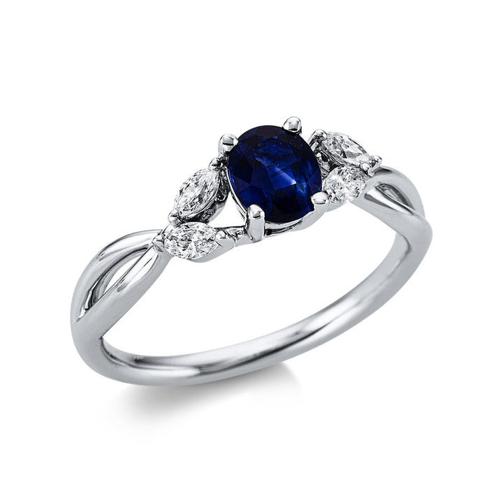 Farbstein Classic Ring Weißgold 18kt Ref-1Y992