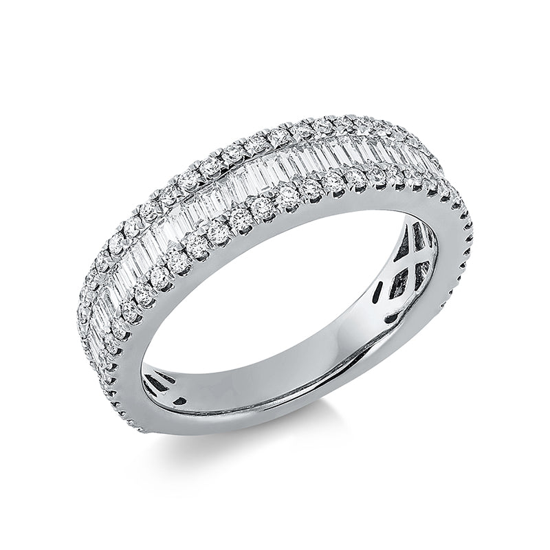 Baguette Ring Weißgold 18kt Ref-1Z500