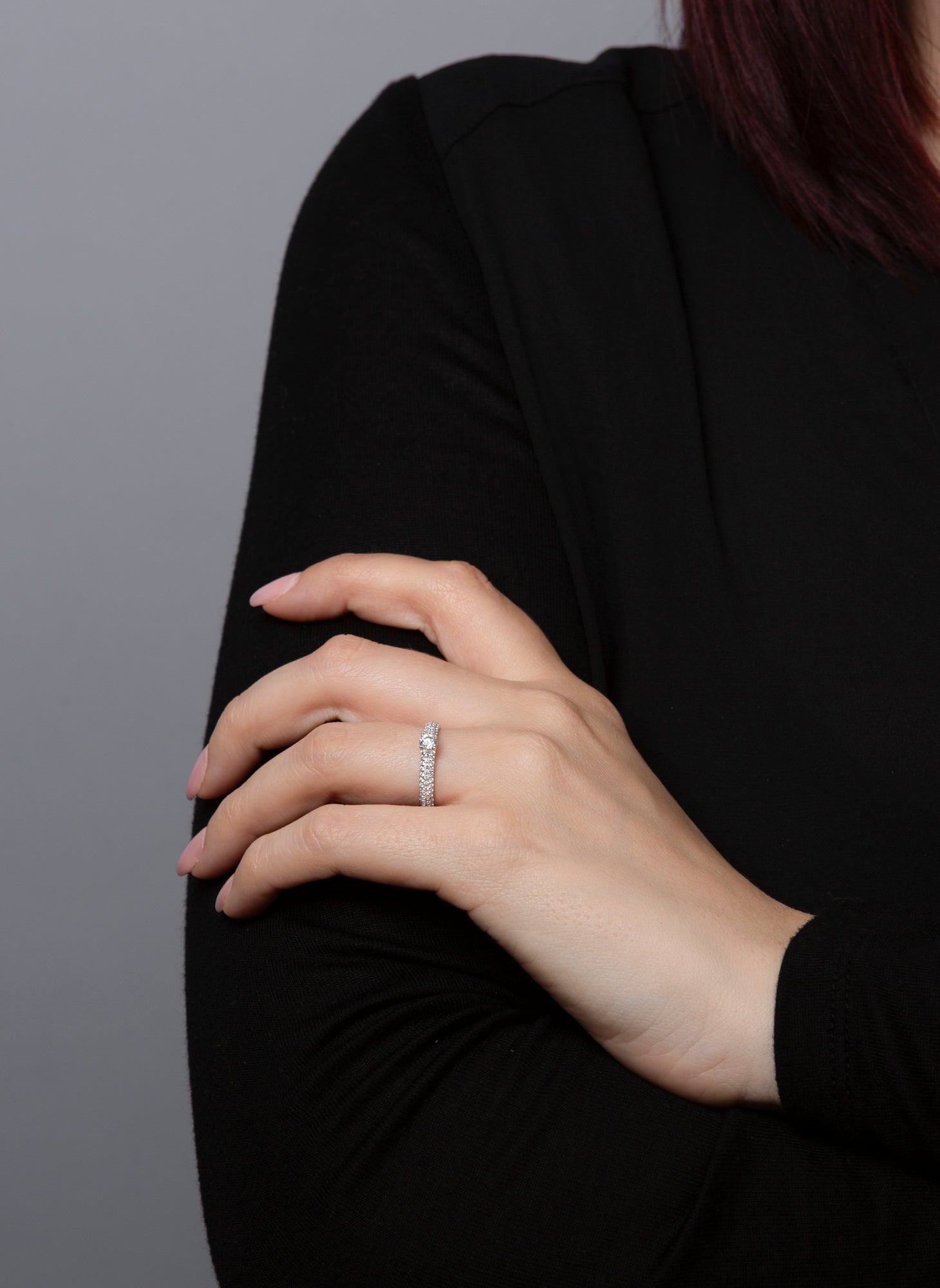 Mehrfachsteinbesatz Ring Weißgold 14kt 0,54ct
