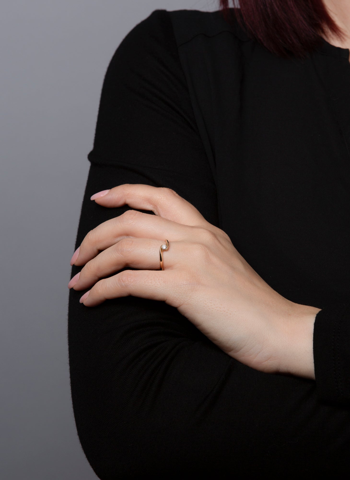 Solitaire Ring Gelbgold 14kt 0,1ct