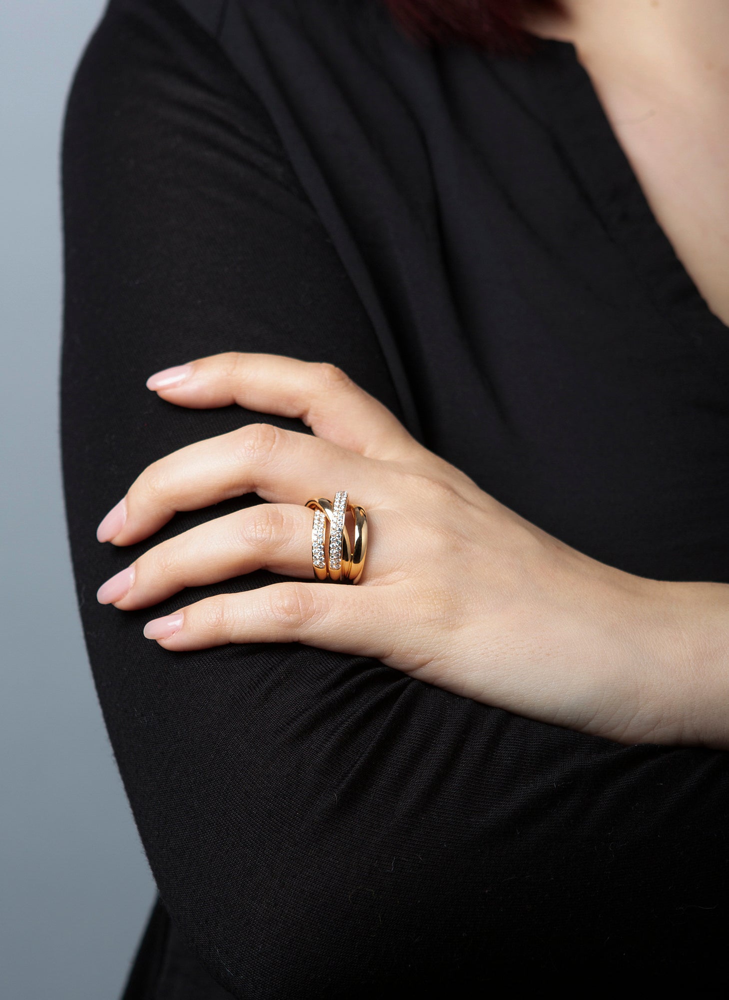 Pavé Ring Rotgold 18kt 1,01ct