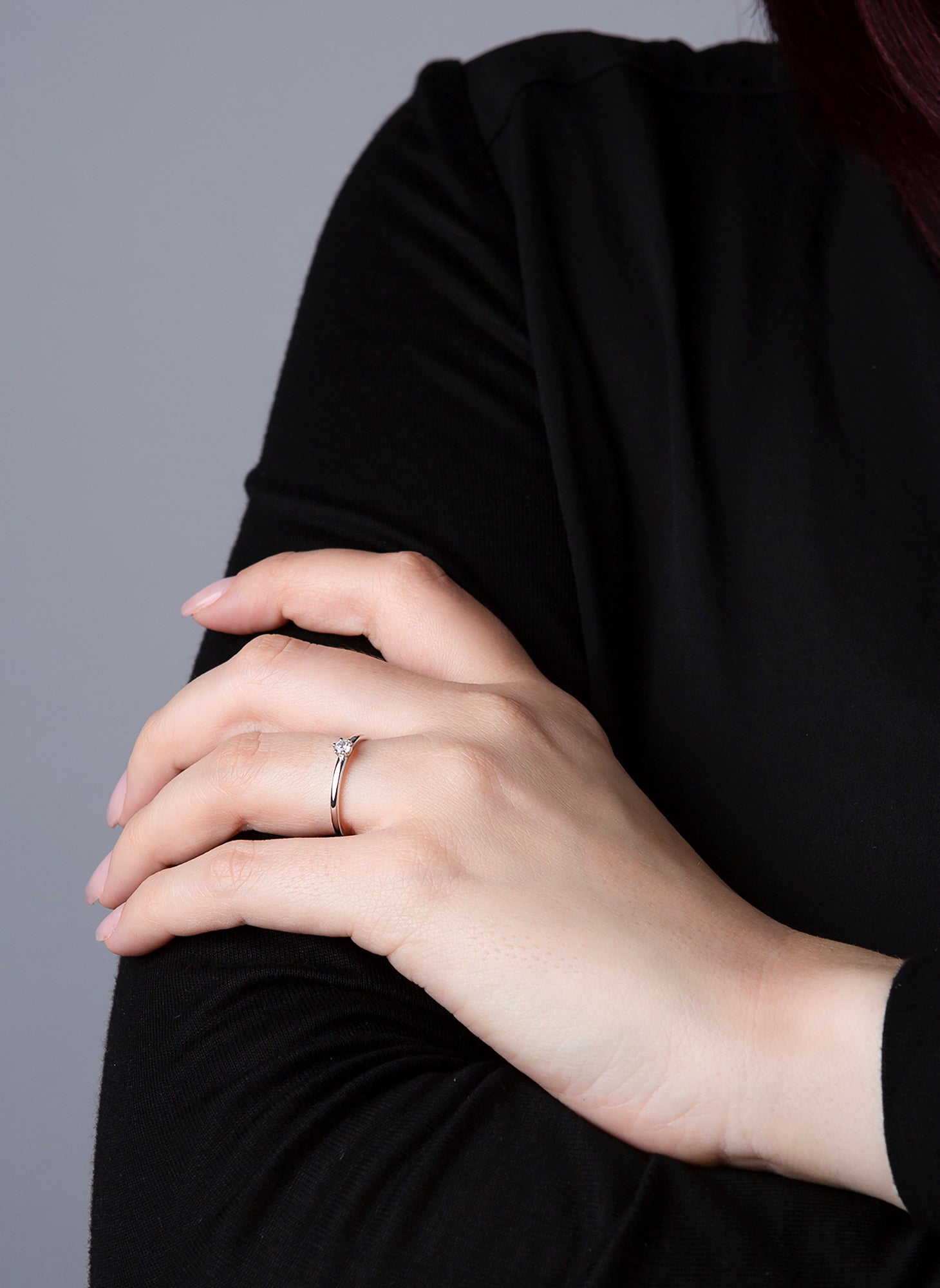 Solitaire Ring Weißgold 18kt 0,1ct