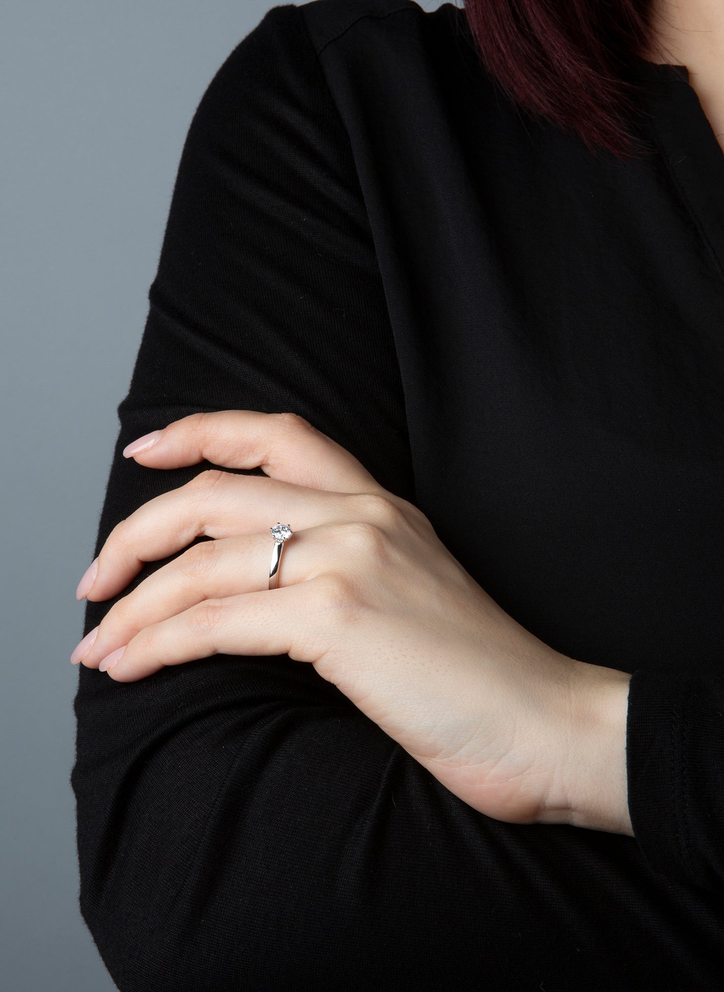 Solitaire Ring Weißgold 18kt 0,51ct