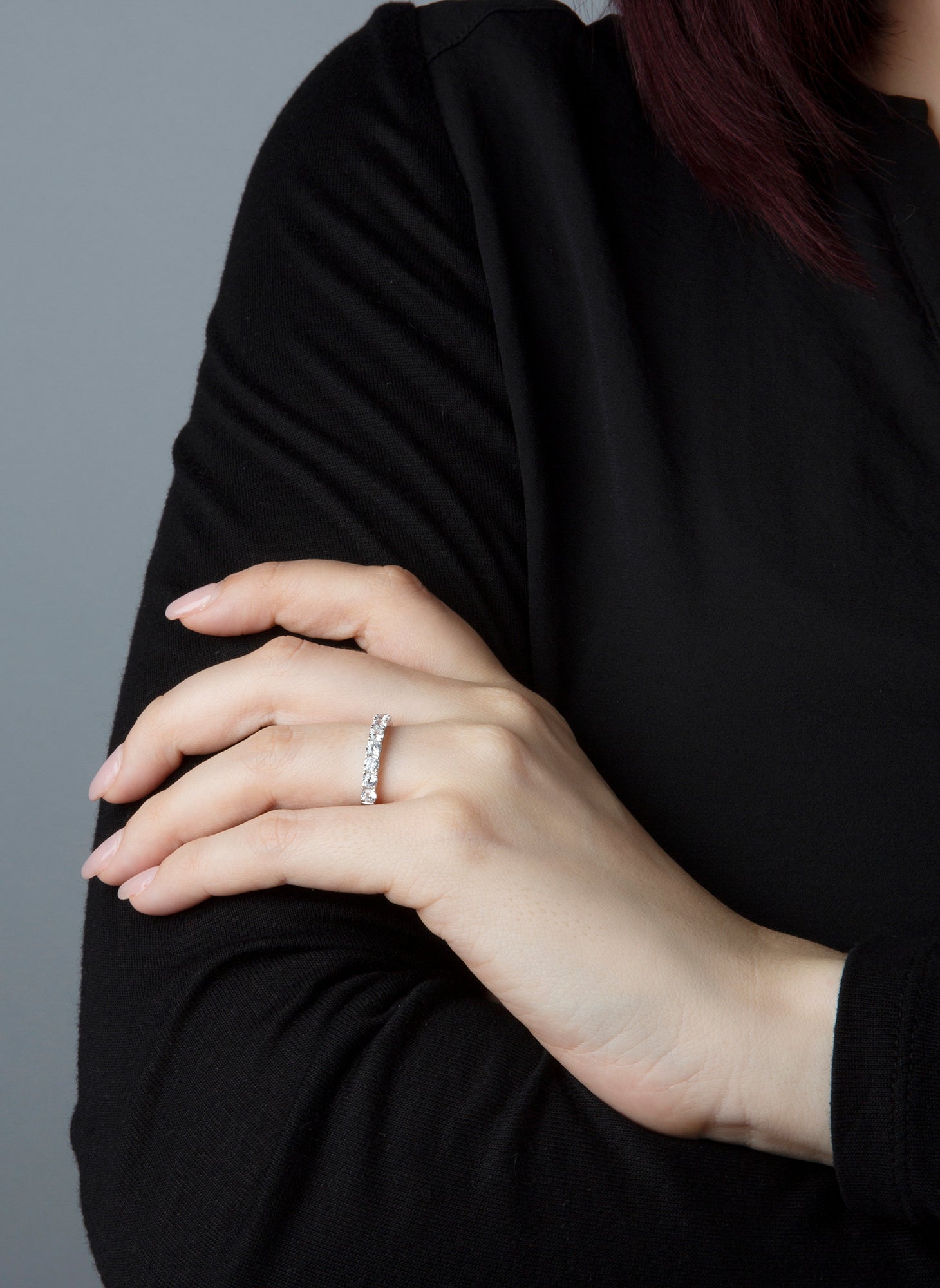 Memoire halb Ring Weißgold 18kt 1,08ct
