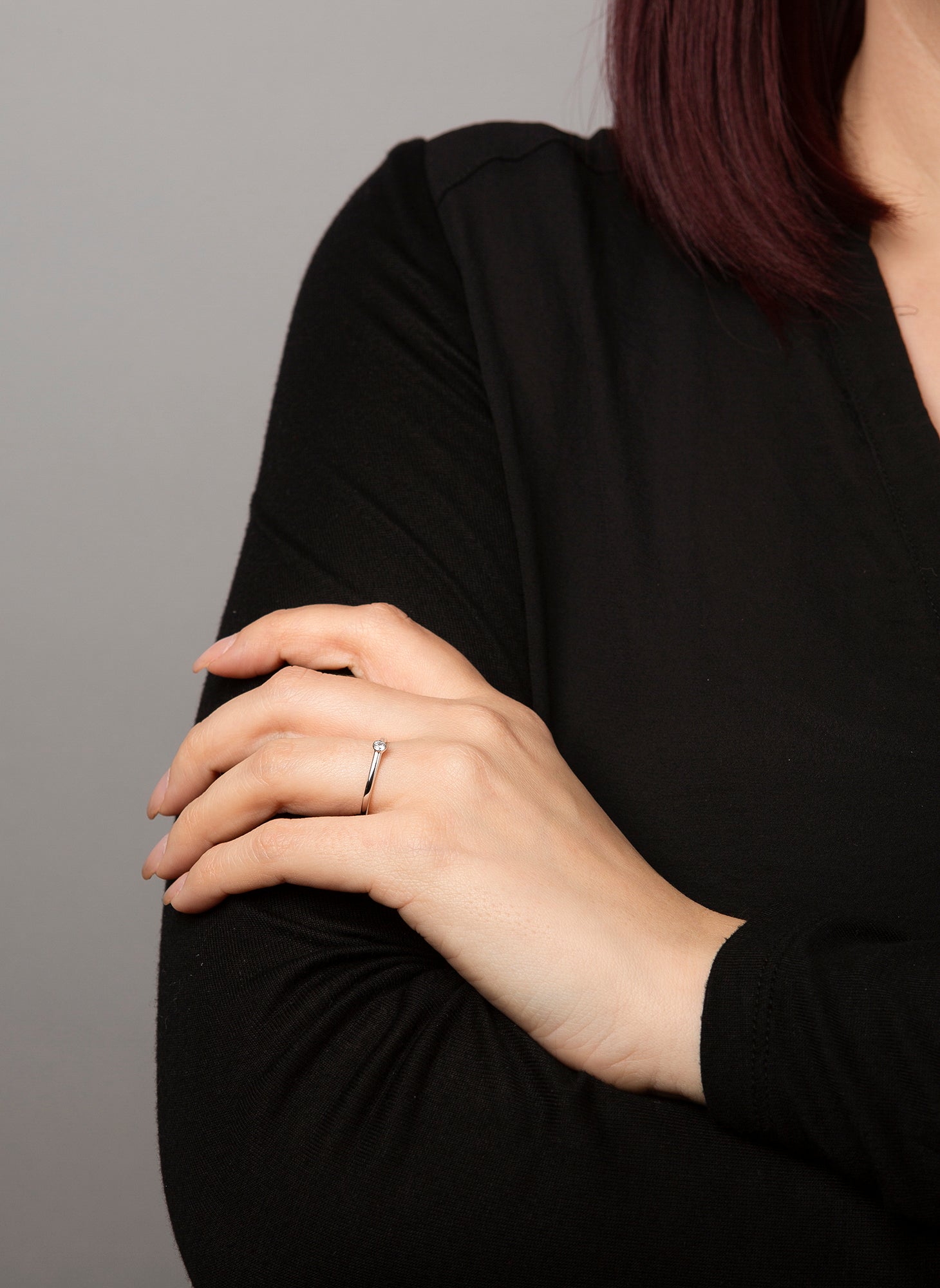 Solitaire Ring Weißgold 18kt 0,1ct