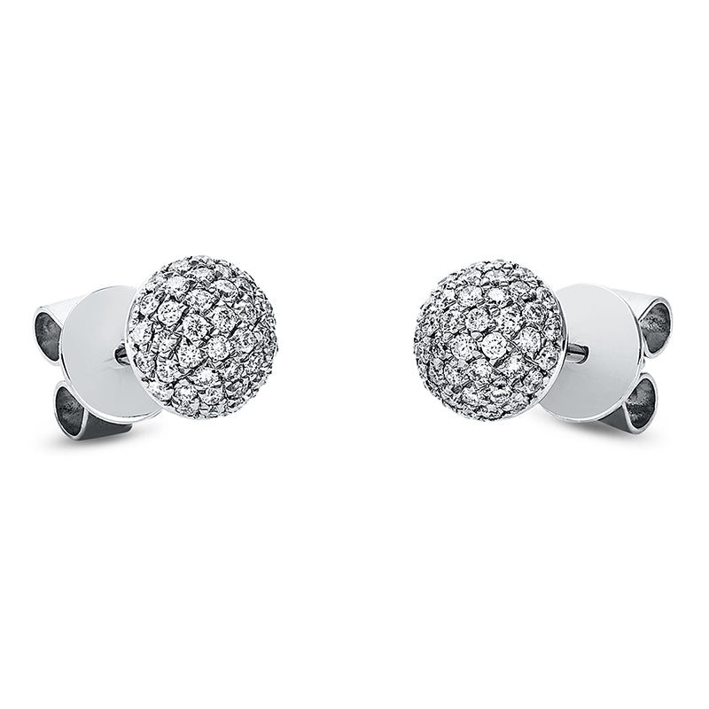 Pavé Ohrstecker Weißgold 18kt 0,42ct