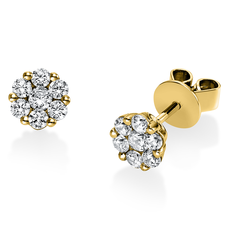 Illusion Classic Ohrstecker Weißgold 18kt 0,53ct
