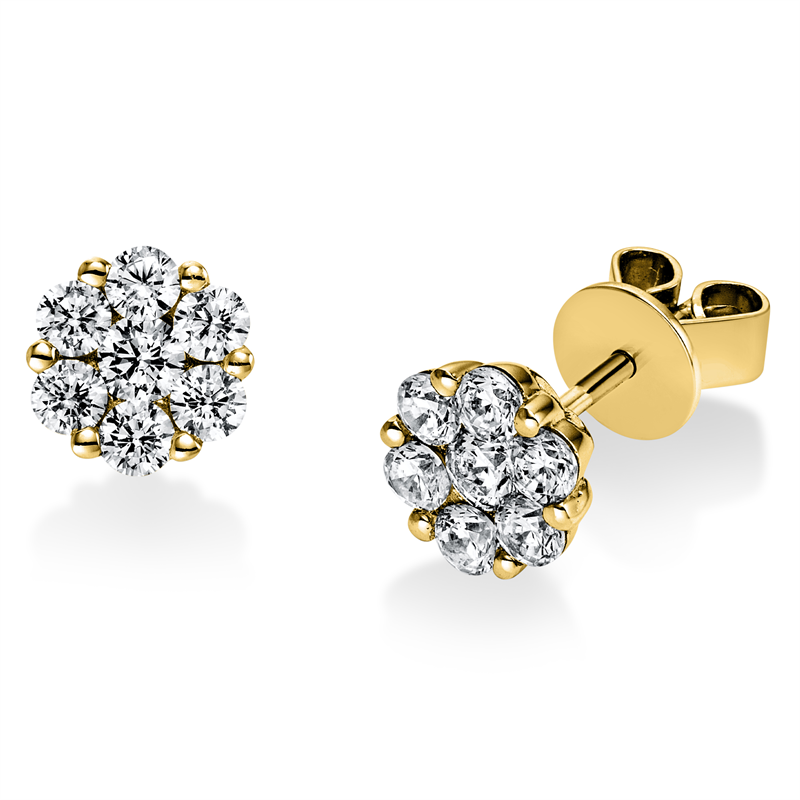 Illusion Classic Ohrstecker Weißgold 18kt 0,84ct