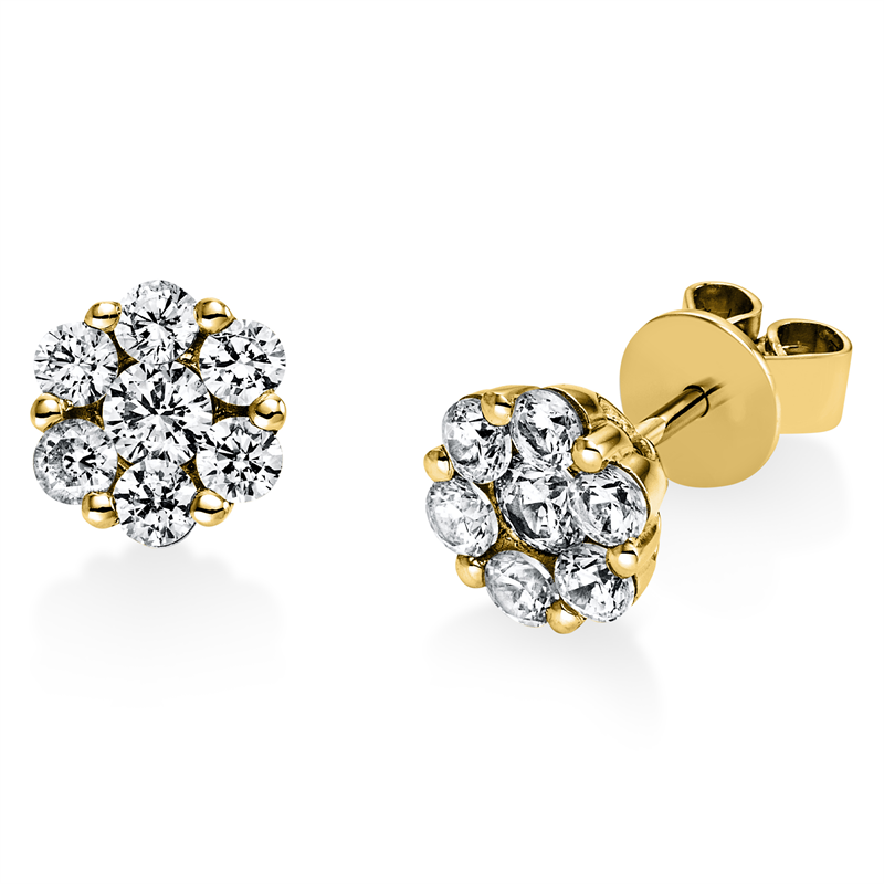 Illusion Classic Ohrstecker Weißgold 18kt 1,03ct