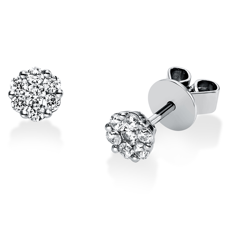 Illusion Classic Ohrstecker Weißgold 18kt 0,33ct