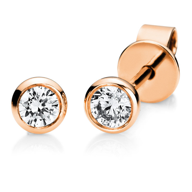 Solitaire Ohrstecker Rotgold 18kt 1,05ct