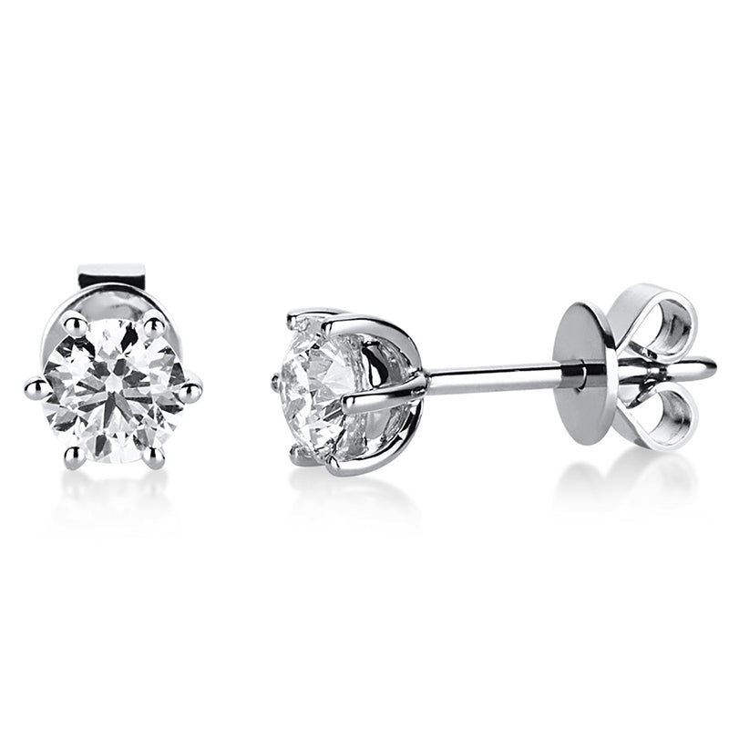 Solitaire Ohrstecker Weißgold 18kt 0,75ct