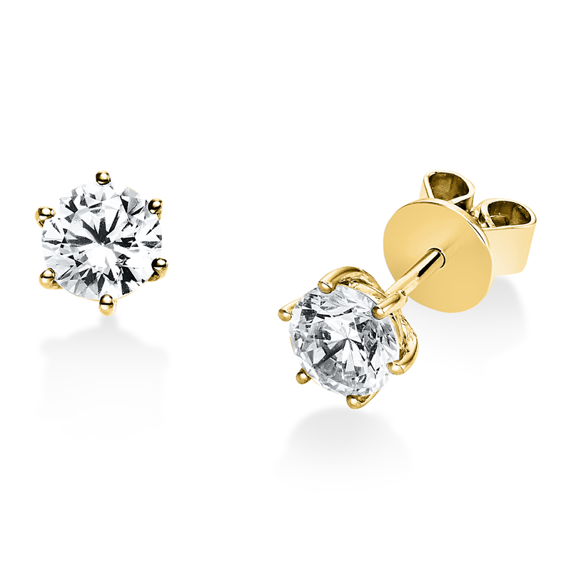 Solitaire Ohrstecker Weißgold 18kt 1ct