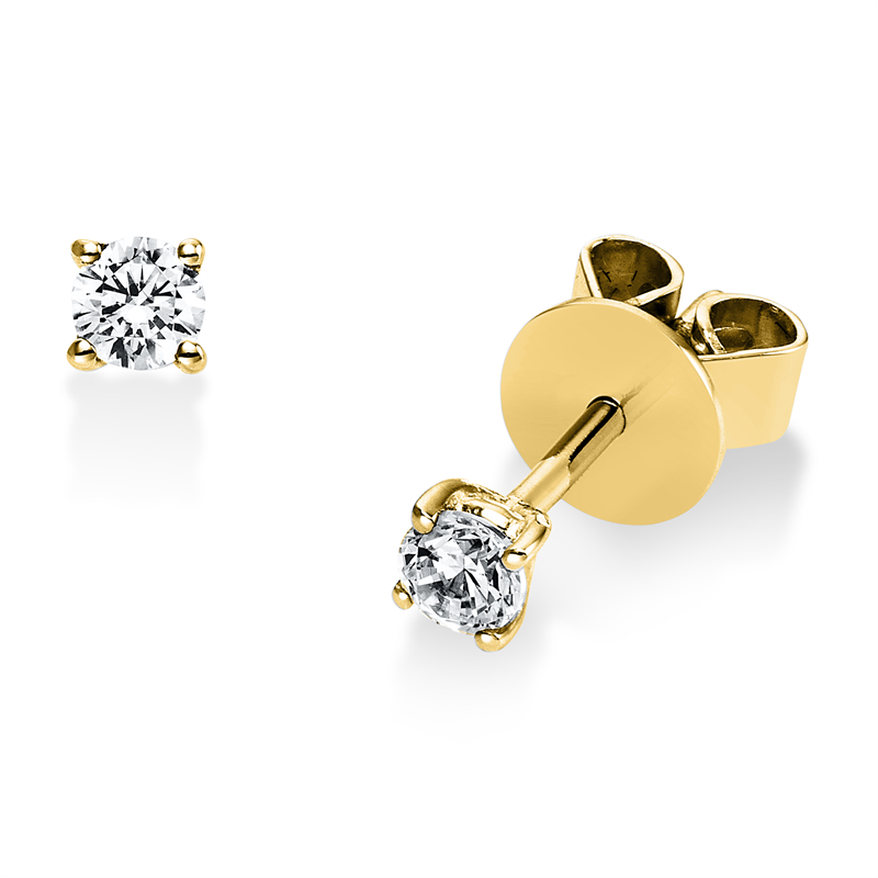 Solitaire Ohrstecker Weißgold 18kt 0,2ct