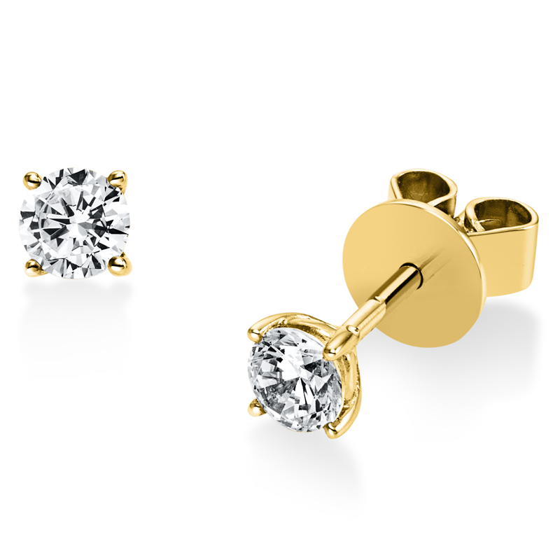 Solitaire Ohrstecker Weißgold 18kt 0,4ct