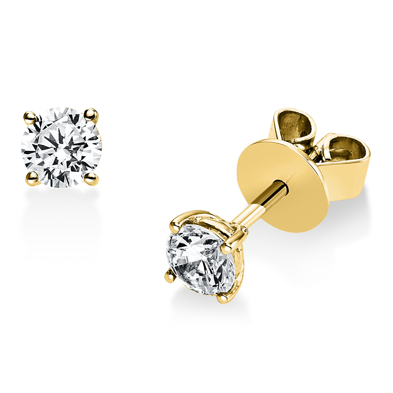 Solitaire Ohrstecker Weißgold 18kt 0,5ct
