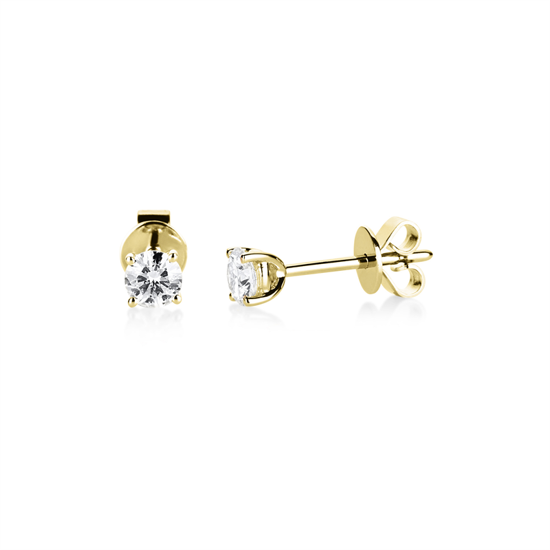 Solitaire Ohrstecker Gelbgold 18kt Ref-2B691