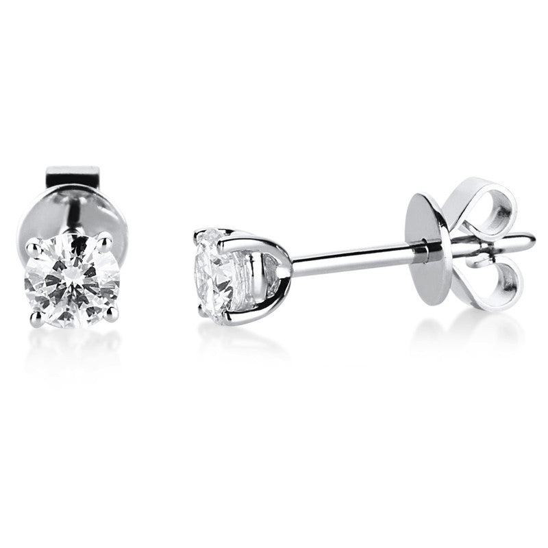 Solitaire Ohrstecker Weißgold 18kt Ref-2B691
