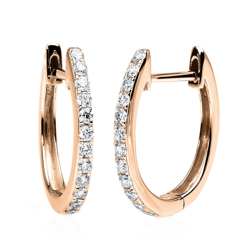 Mehrfachsteinbesatz Creolen Weißgold 18kt 0,26ct