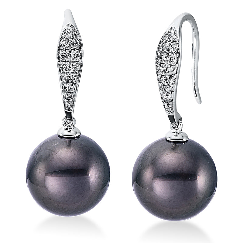 Perle Ohrhänger Weißgold 18kt 0,16ct