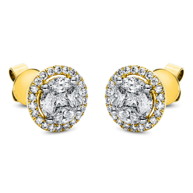 Illusion Classic Ohrstecker Gelbgold 18kt Ref-2D669