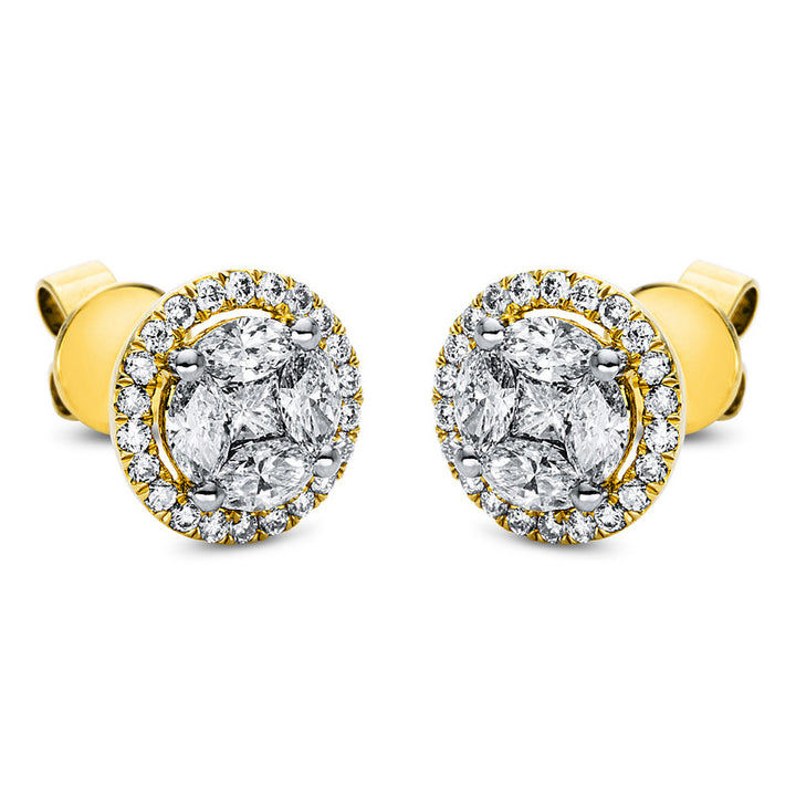 Illusion Classic Ohrstecker Gelbgold 18kt Ref-2D669