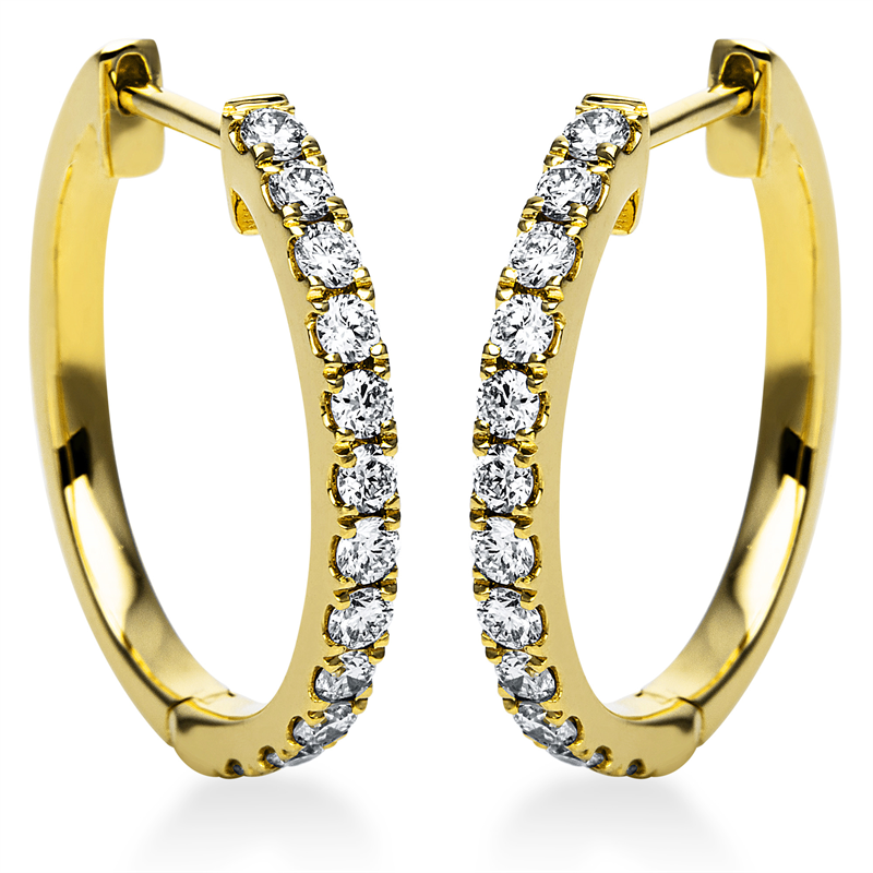 Modern Woman Creolen Gelbgold 18kt 0,44ct