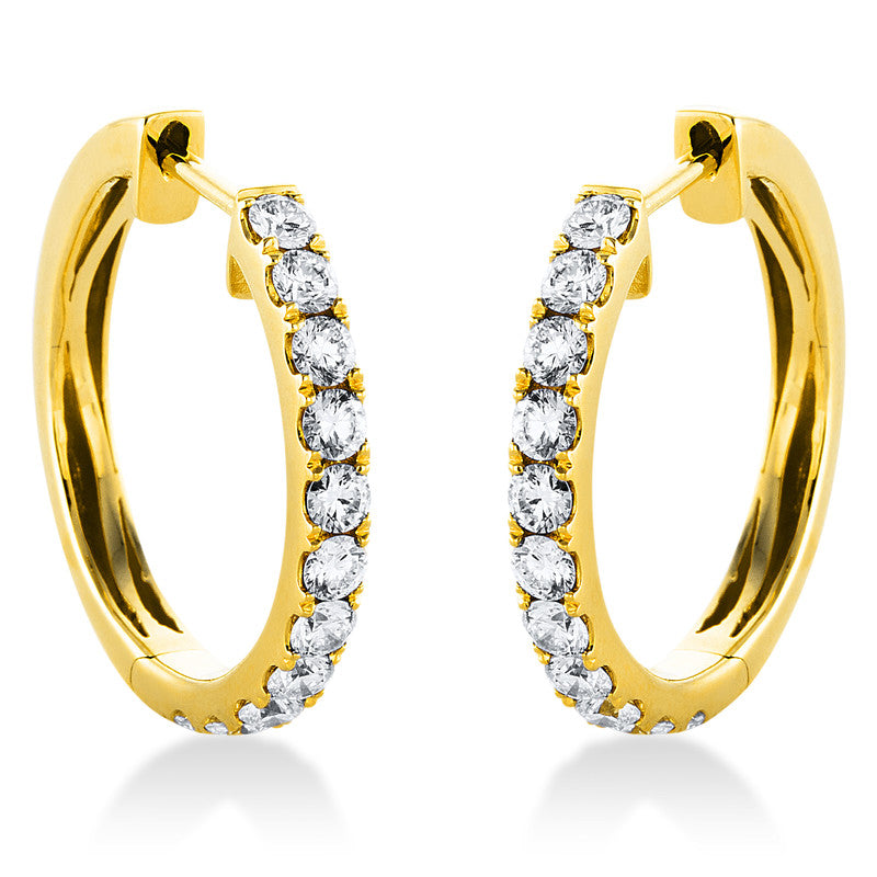 Modern Woman Creolen Gelbgold 18kt 0,89ct