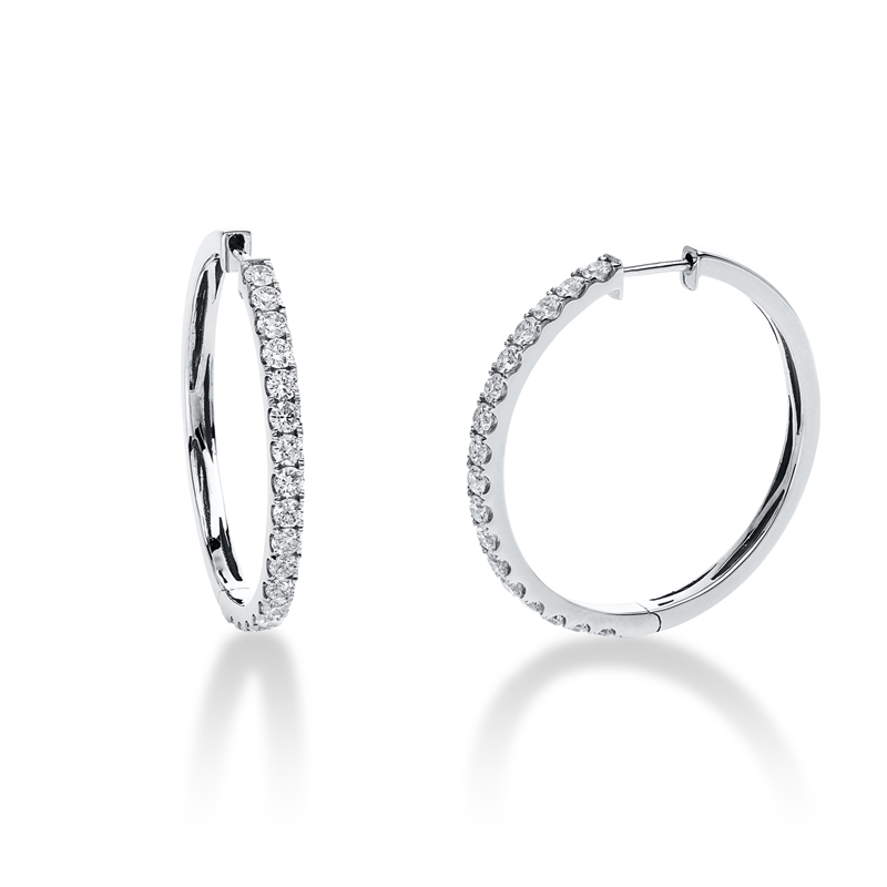 Modern Woman Creolen Weißgold 18kt Ref-2D687