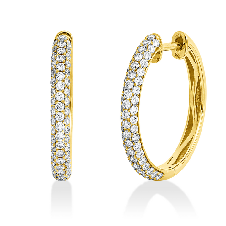 Pavé Creolen Gelbgold 18kt Ref-2D701