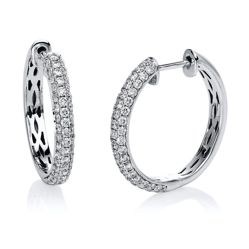 Pavé Creolen Weißgold 18kt 0,94ct