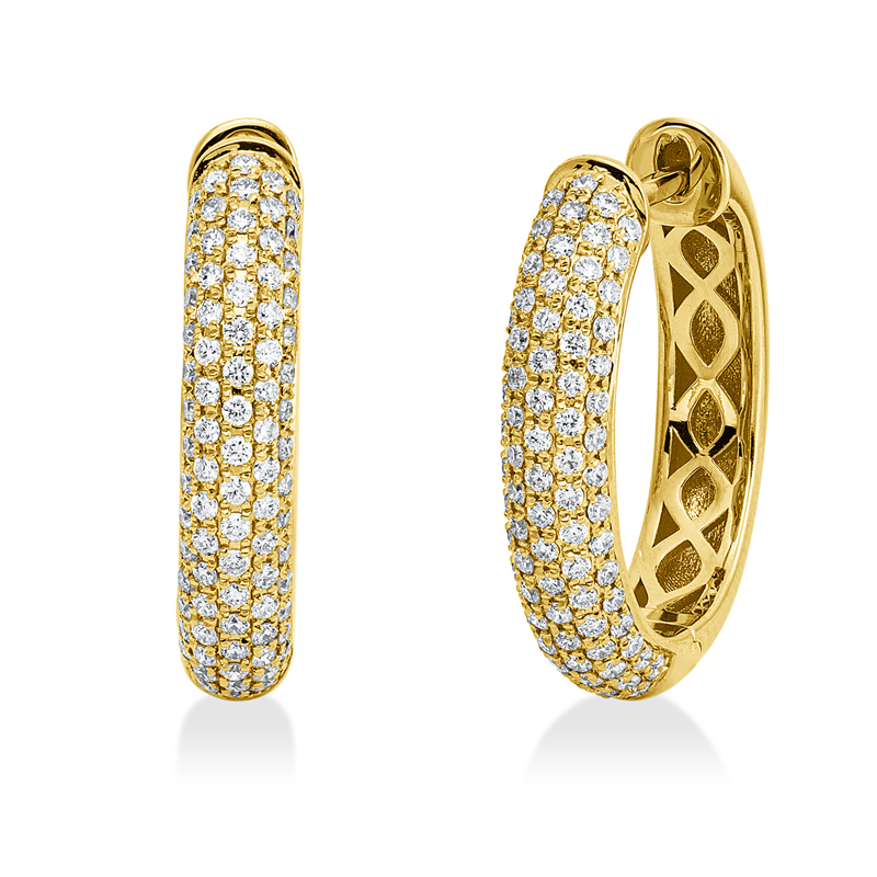 Pavé Creolen Gelbgold 18kt Ref-2D711