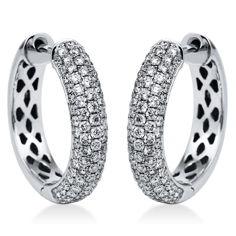 Pavé Creolen Weißgold 18kt Ref-2D712
