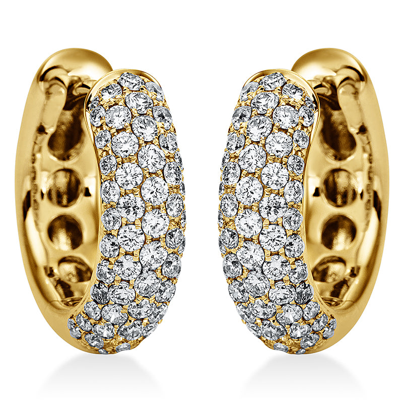 Mehrfachsteinbesatz Creolen Gelbgold 18kt Ref-2E348