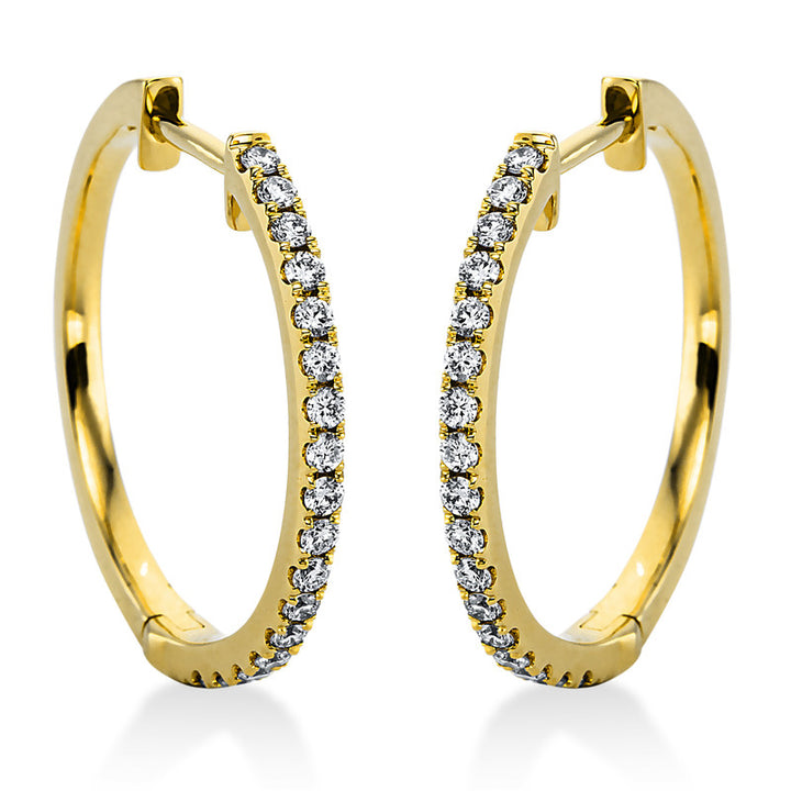 Mehrfachsteinbesatz Creolen Gelbgold 18kt Ref-2E447