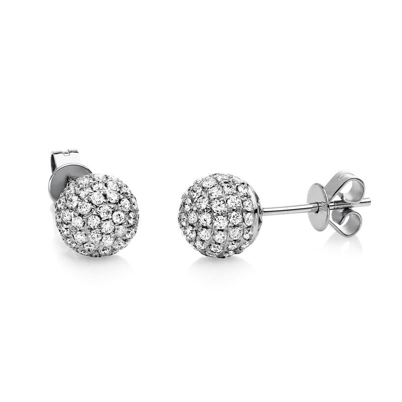 Pavé Ohrstecker Weißgold 18kt 0,93ct