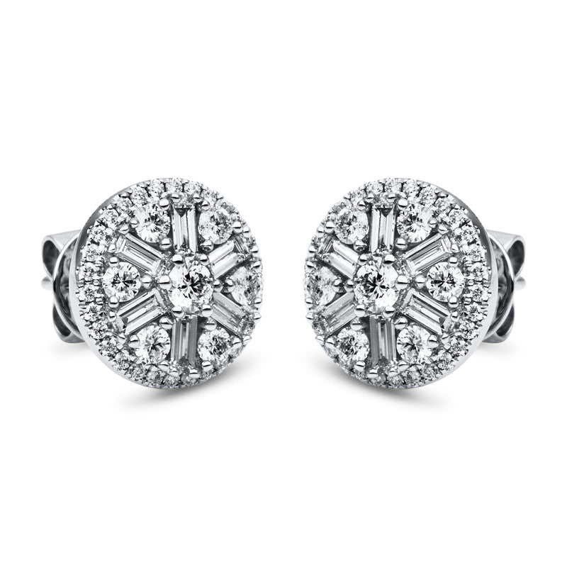 Baguette Ohrstecker Weißgold 18kt 0,94ct