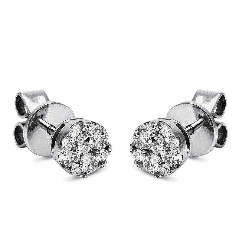 Illusion Classic Ohrstecker Weißgold 18kt 0,35ct