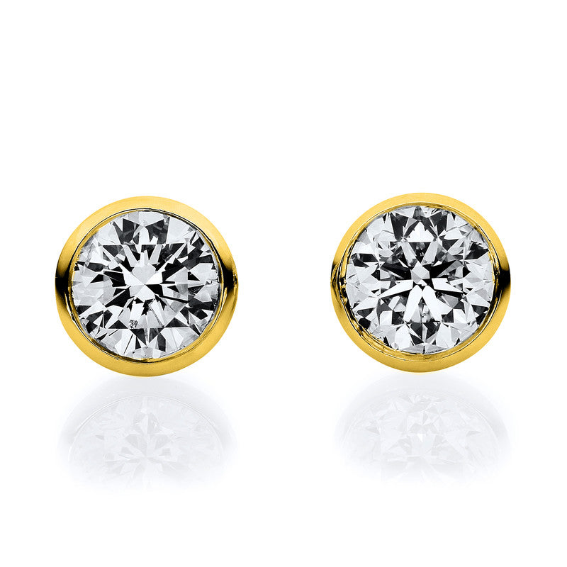Solitaire Ohrstecker Weißgold 18kt 0,35ct