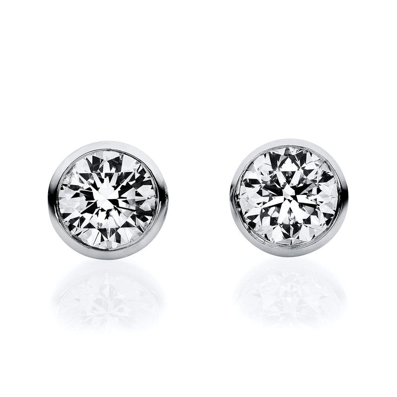 Solitaire Ohrstecker Weißgold 18kt 0,4ct