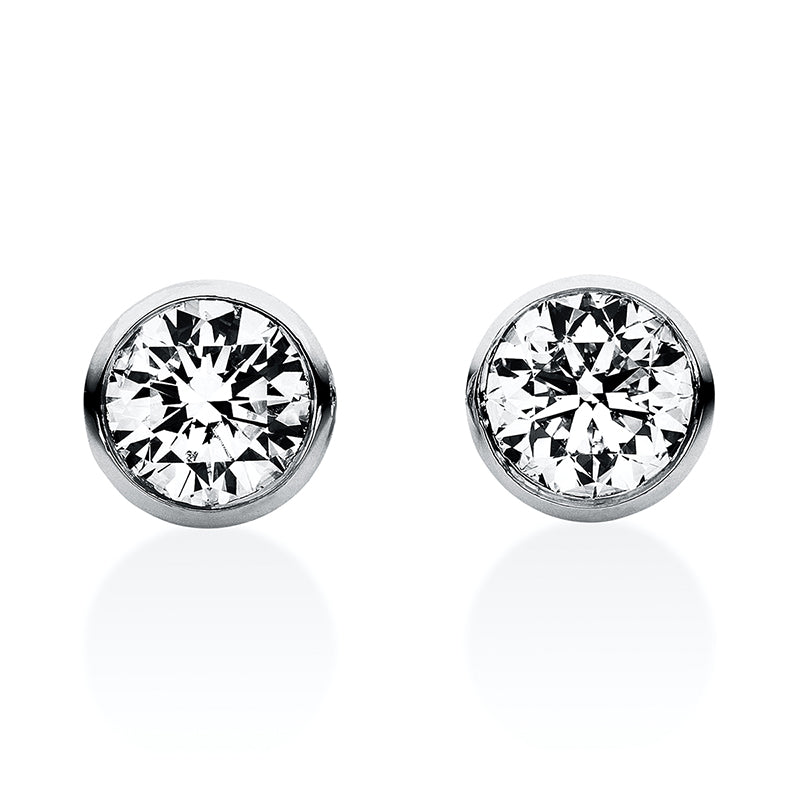 Solitaire Ohrstecker Weißgold 18kt 0,5ct