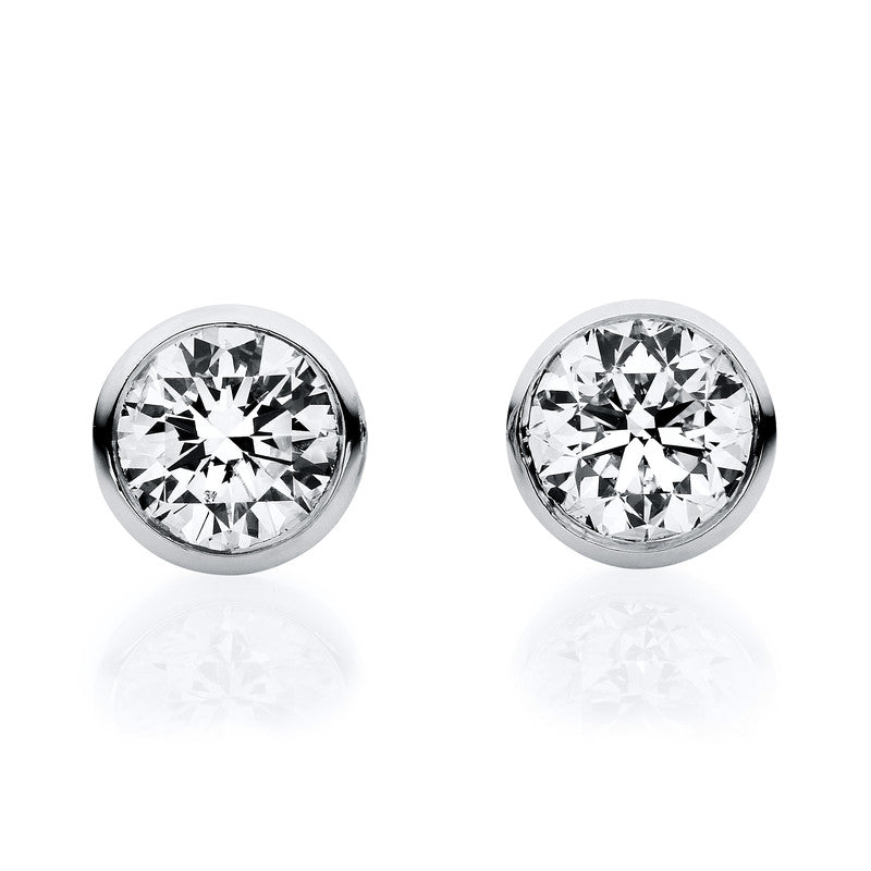 Solitaire Ohrstecker Weißgold 18kt 0,75ct