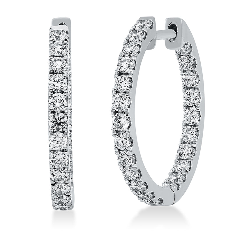 Modern Woman Creolen Weißgold 18kt 1,2ct