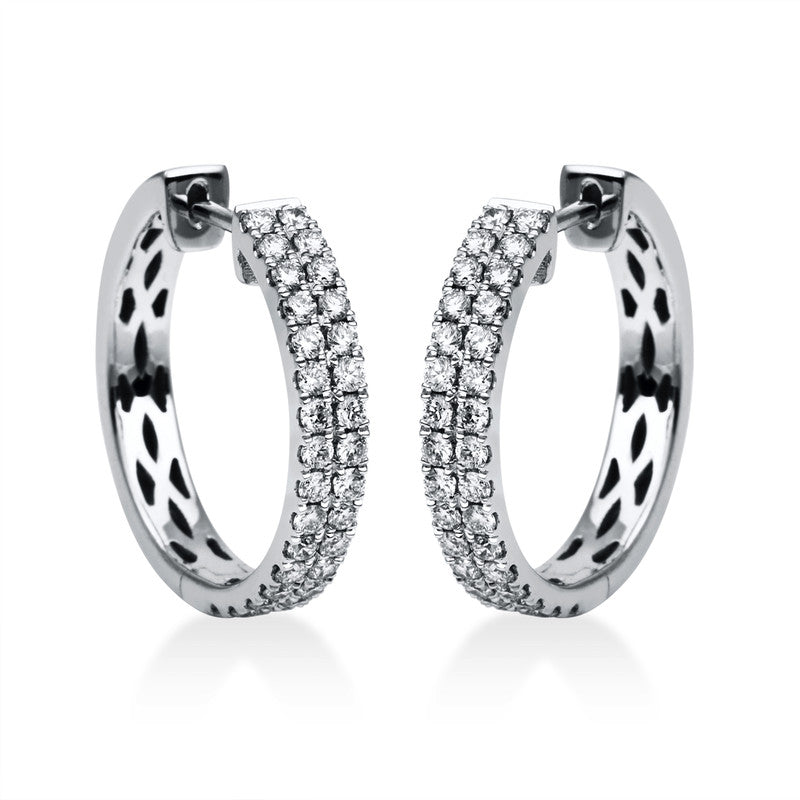 Pavé Creolen Weißgold 18kt 0,9ct