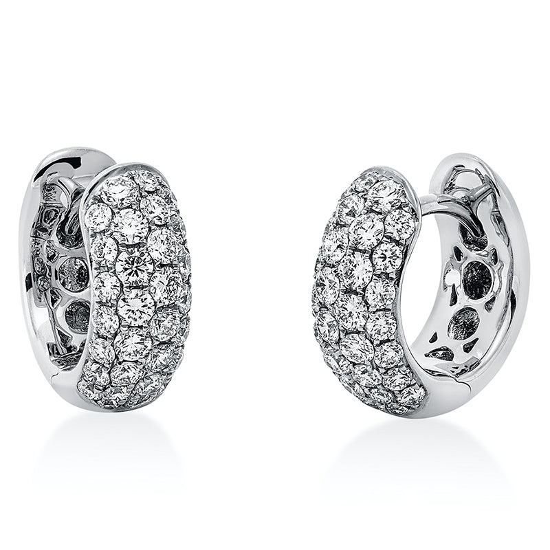 Pavé Creolen Weißgold 18kt 0,87ct