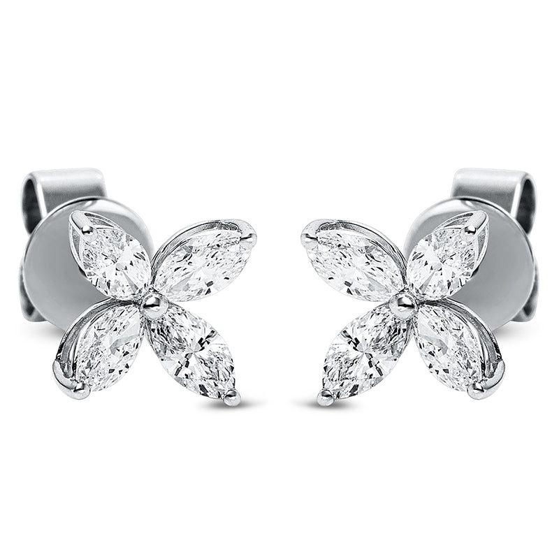 Modern Woman Ohrstecker Weißgold 18kt 0,9ct