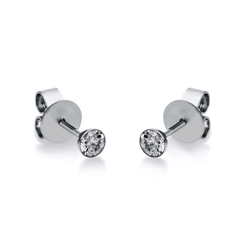 Solitaire Ohrstecker Weißgold 18kt 0,25ct