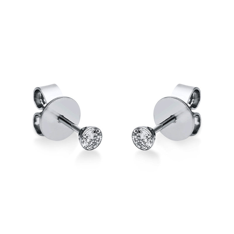 Solitaire Ohrstecker Weißgold 18kt 0,15ct