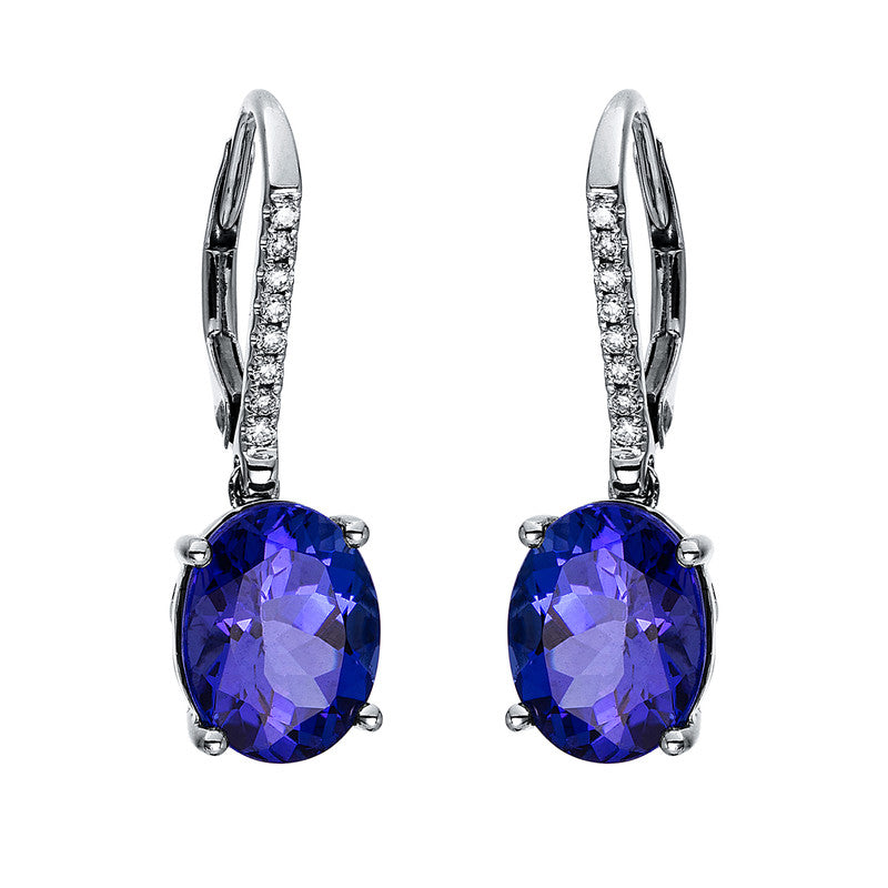 Farbstein Fashion Ohrschmuck Weißgold 18kt 0,08ct